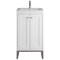 James Martin Vanities Chianti 20 in. Single Vanity, Glossy White, Brushed Nickel, w/ White Glossy Composite Stone Top 533V20GWBNKWG - alternate 2