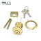 Ecs Hardware Durable Premium Rim Cylinder, 1-1/8 Inch, Keyed Alike, Schlage SC1 Keyway, US3, Bright Polished Brass ECSH-RC01-US3-SC1-KA5 - alternate 2
