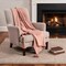 Homeroots 50" X 60" Coral Cotton Woven Ikat Throw Blanket with Tassels 518841 - alternate 2