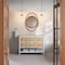 James Martin Vanities Olena 48" Single Vanity, Light Mappa Burl and Polished White, w/ 3 CM Siberian Silestone Top D804-V48-LMB-3SFR - alternate 3