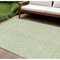 Homeroots 8' X 10' Mint Green And Ivory Geometric Washable Indoor Outdoor Area Rug 596126 - alternate 1