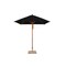 Bambrella 7' Square Bamboo Market Umbrella w/1.5" Pole Diameter-Black Canopy 2.1m SQ-L-B - alternate 1