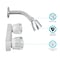 Dura Faucet 2 Valve Single Piece Wall Mount 8 Center Distance Crystal Acrylic Knob Handle DF-SA601A-CP - alternate 2