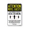 Signmission Public Safety Sign, Motel Guests Practice Social Distancing, 24in X 18in Decal, OS-NS-D-1824-25403 OS-NS-D-1824-25403 - alternate 1