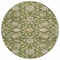 Homeroots 8' Olive Green Brown And Ivory Round Moroccan Washable Indoor Outdoor Area Rug 605171 - alternate 4
