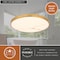 Vaxcel Aurelia 16-in Brushed Gold Contemporary Round LED Flush Mount Ceiling Light Alabaster Shade C0357 - alternate 3