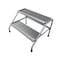 Vestil Aluminum Wide, 2 Step Stand, Knock Down, 2 Steps, 20 Overall Height, Aluminum, Silver SSA-2W-KD - alternate 2