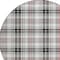 Homeroots 8' Black Ivory And Red Round Plaid Washable Indoor Outdoor Area Rug 597083 - alternate 2