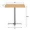 Flash Furniture Bennett 24 in x 30 in Solid Wood Indoor Tabletop in Natural with 22 in x 22 in Dining Height GSF-REC2430-NAT-T2222S-GG - alternate 4