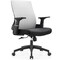 Leisuremod Brio Modern Office Chair with Adjustable Swivel Cotton Upholstered Task Chair BO60W - alternate 1