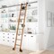 Quiet Glide 8.92 ft. Red Oak Sunburst Wheel Bronze Rolling Hook Removable Ladder, 12 ft. Rail QG.510-9RO-12-H.07 - alternate 1