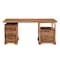 Homeroots 68" Brown Live Edge Solid Wood Writing Desk With Four Drawers 565284 - alternate 5