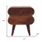 Homeroots 20" Brown Solid Wood Round Two Drawer Nightstand 651521 - alternate 4