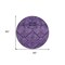 Homeroots 8' Eggplant Purple And Plum Round Floral Washable Indoor Outdoor Area Rug 588890 - alternate 6