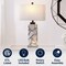 Jonathan Y Elizabeth 27.5" Contemporary Coastal Rectangular Alabaster Mosaic LED Table Lamp w/Nightlight Base, W JYL6201B - alternate 4