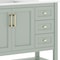 Flash Furniture Vega 42in. Vanity w/Sink, Cabinet w/Gold Hardware, Open Shelf & 3 Drawers, Marble Counter, Sage/Wht FS-VEGA42-SG-HDGLD-GG - alternate 3