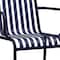 Homeroots Set of Two Dark Blue Steel Open Back Dining Arm Chairs 653939 - alternate 5