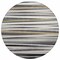 Homeroots 8' Gray Ivory And Beige Round Striped Washable Indoor Outdoor Area Rug 597327 - alternate 3