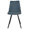 Leisuremod Markley Modern Leather Dining Chair with Metal Legs, Peacock Blue, 4PK MC18BU4 - alternate 2