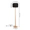 Jonathan Y Maryna 59.5 in. Minimalist Modern Teahouse Wood w/Ribbed Cocoon Pumpkin Shade LED Floor Lamp, Black/L JYL4200C - alternate 3