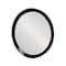 Homeroots 20" Dark Brown Round Wood Framed Accent Mirror 485114 - alternate 2