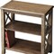 Homeroots 25" Brown Wood Two Tier Bookcase 389564 - alternate 2
