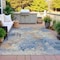 Homeroots 10' X 14' Denim Blue Beige And Charcoal Abstract Washable Indoor Outdoor Area Rug 630878 - alternate 3