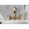 Kingston Brass Bridge Kitchen Faucet with Brass Sprayer, Brushed Brass KS8257DLBS - alternate 3