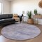 Homeroots 8' Purple Round Washable Indoor Outdoor Area Rug 598856 - alternate 3