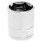 Perform Tool Socket 1/2 In Drive; 24 mm; Metric; 6 Point; Polished Nickel Chrome Plated; Vanadium Alloy Steel W32224 - alternate 1
