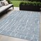 Homeroots 5' X 8' Blue And Ivory Abstract Washable Indoor Outdoor Area Rug 588505 - alternate 1