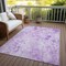 Homeroots 5' X 8' Lavender And Purple Floral Washable Indoor Outdoor Area Rug 583119 - alternate 3