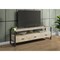 Monarch Specialties TV Stand, 72'', Media Entertainment Center, Cream Stone Laminate, Black Metal, Contemporary I 2846 - alternate 1