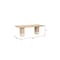 Homeroots 94" Beige Solid Wood and Marble Trestle Base Dining Table 722714 - alternate 2