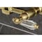 Kingston Brass Two-Handle Wall Mount Bridge Kitchen Faucet, Brushed Brass KS1267WLL - alternate 3