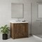 Homeroots 36" Brown Wood Freestanding Bathroom Vanity With White Quartz Countertop 714295 - alternate 2