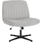 Yssoa Simple Deluxe Criss Cross Chair Wide Seat Armless Cross Legged Chair Home Office Desk Chair with Lu 3A88FNCHAIROFFICEGRY01 - alternate 3