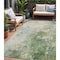 Homeroots 5' X 8' Artichoke Green And Ivory Abstract Washable Indoor Outdoor Area Rug 605501 - alternate 1