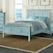 Homeroots Aqua Blue Ribbed Texture Distressed Solid Wood Queen Bed Frame 571385 - alternate 4