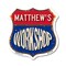 Signmission Matthew's Workshop, 6 Inch X 6 Inch, Plastic Sign SHI-P-6-489-MATTHEW - alternate 1