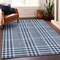 Homeroots 3' X 5' Navy Blue Ivory And Brown Plaid Washable Indoor Outdoor Area Rug 601488 - alternate 5