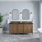 James Martin Vanities Brittany 72" Double Vanity, Pecan w/ 3 CM Charcoal Soapstone Silestone Top 655-V72-PCN-3CSP - alternate 6