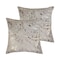 Homeroots Set of Two 18" Natural and Gold Abstract Cowhide Throw Pillows with Glitter, 2PK 544609 - alternate 2