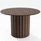 Homeroots 46" Brown Wood Pedestal Base Round Top Dining Table 720938 - alternate 1