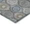 Homeroots 3' X 5' Gray Ivory And Navy Blue Floral Medallion Washable Indoor Outdoor Area Rug 614587 - alternate 2