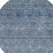 Homeroots 8' Blue And Ivory Round Floral Washable Indoor Outdoor Area Rug 605719 - alternate 3
