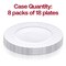 Smarty Had A Party 10.25" White Flair Plastic Dinner Plates (144 Plates), 144PK 210W-CASE - alternate 2