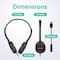 Venturex Stereo Kids Learning Phone & Computer Headphone, 3.5mm & USB-C Adapter, Black, 50PK K22 - alternate 5