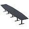 Skutchi Designs 18ft Conference Table With Power Unit | 18 Person Modular Hexagon Meeting Table | Harmony Series HAR-HEX.IR-48X216-T.BK-U999ST19-NA - alternate 1