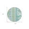 Homeroots 8' Mint Green Blue And Ivory Round Aztec Washable Indoor Outdoor Area Rug 598480 - alternate 5